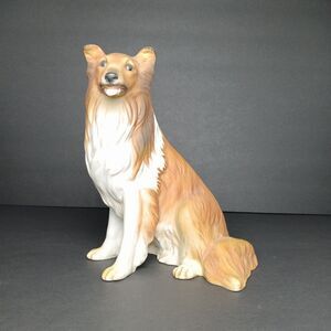 Masterpiece Porcelain by Homco 1986 Large Collie Vintage Figurine Home Decor